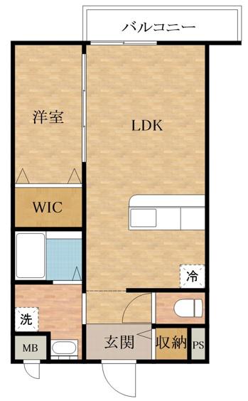 フェリーチェラテ(1LDK/3階)の間取り写真
