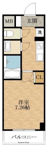 COCO-SURFRIDER(1K/5階)の間取り写真