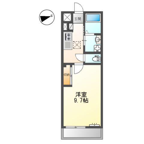 シーサイドレジデンスNK(1K/2階)の間取り写真