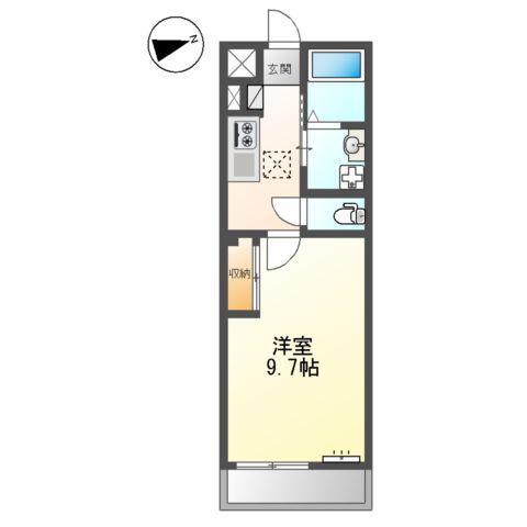 シーサイドレジデンスNK(1K/1階)の間取り写真