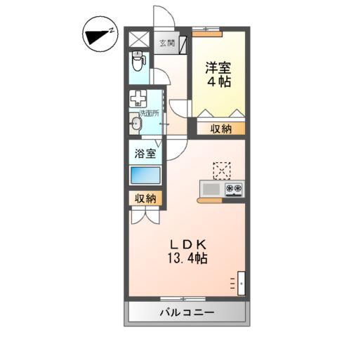 シーサイドレジデンスNK(1LDK/1階)の間取り写真