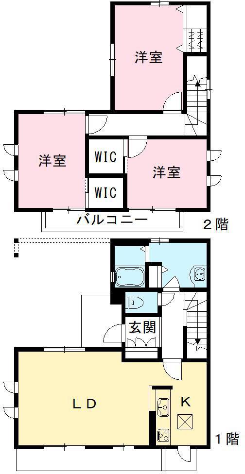 南海電鉄南海本線 浜寺公園駅 徒歩6分 2階建 築25年(3LDK)の間取り写真