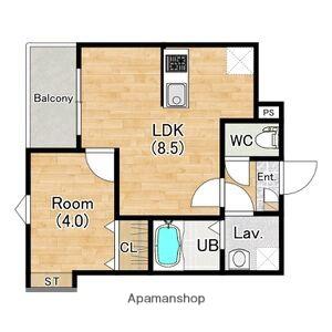 ジーメゾン和泉大宮リヴァージュ(1LDK/1階)の間取り写真