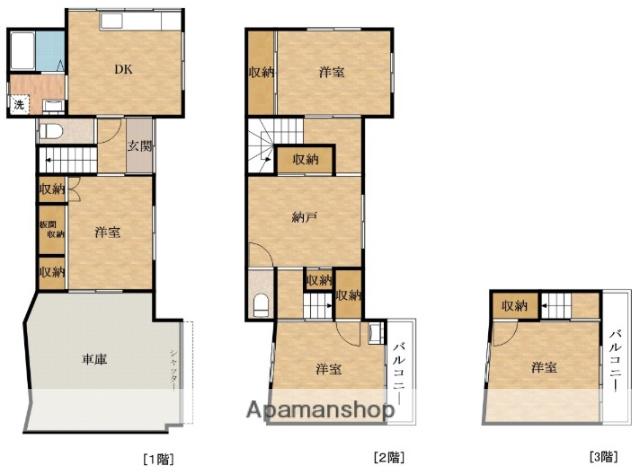 阪和線 東貝塚駅 徒歩14分 3階建 築48年(4SDK)の間取り写真