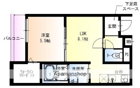 フジパレス岸和田下松Ⅱ番館(1LDK/3階)の間取り写真