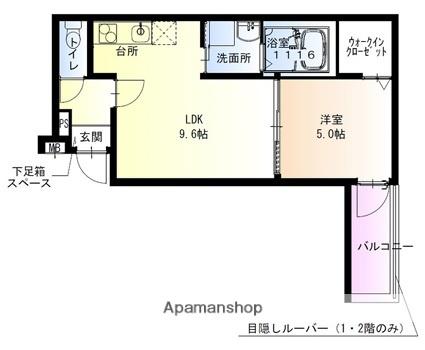 フジパレス岸和田下松Ⅱ番館(1LDK/3階)の間取り写真