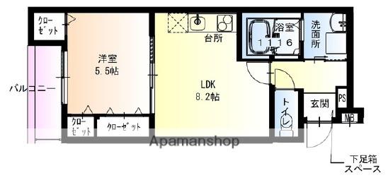 フジパレス岸和田下松Ⅱ番館(1LDK/2階)の間取り写真