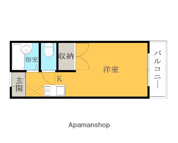 クリスタ久米田(1K/1階)の間取り写真