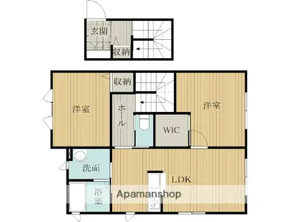 シャーメゾンソフィアA(2LDK/2階)の間取り写真