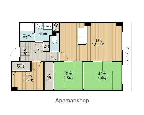 パークサイドTANAKA(3LDK/2階)の間取り写真