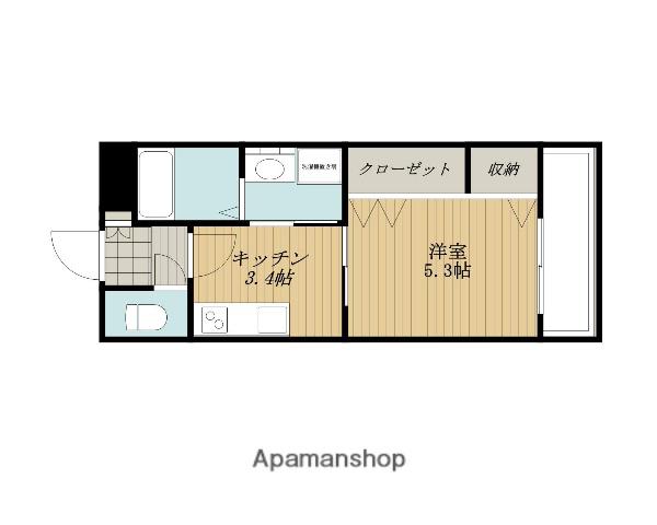 ハイネ2番館(1DK/2階)の間取り写真