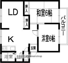 ハイツ・サングレイス(2LDK/1階)の間取り写真