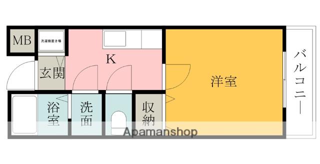 クローリスメゾンⅠ番館(1K/1階)の間取り写真