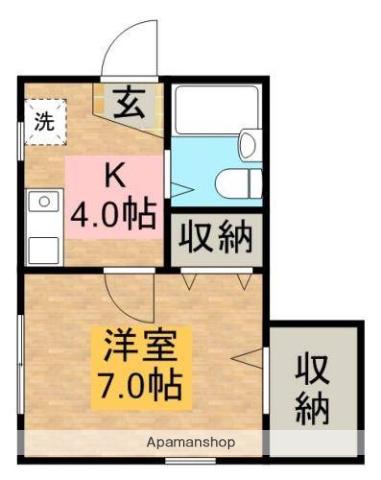 メゾン・ビュー(1K/1階)の間取り写真