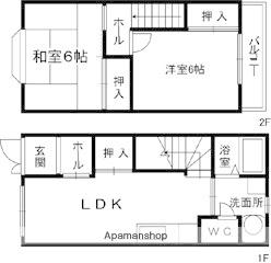竹田ハイツ(2LDK)の間取り写真
