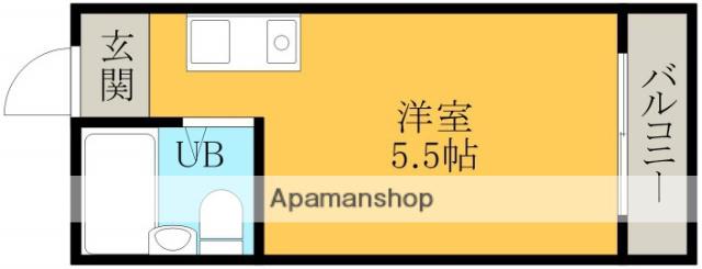 フジコーマンション作才(1K/3階)の間取り写真