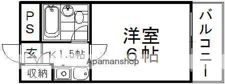 ロイヤルカーサⅡ番館(1K/2階)の間取り写真