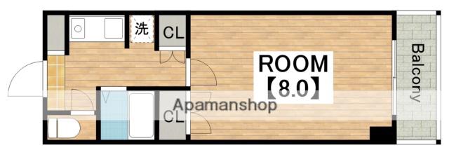 リヴィエール・シャルム(1K/4階)の間取り写真