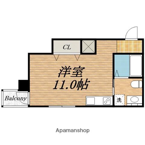 ディアコート宿屋町(ワンルーム/9階)の間取り写真