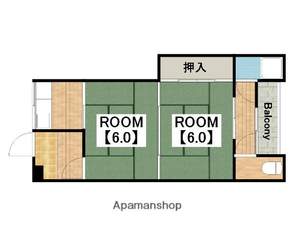 第2ナカノマンション(2K/3階)の間取り写真