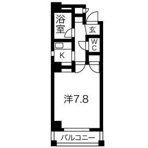 カルム白島(1K/2階)の間取り写真