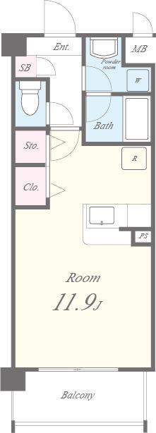 エトワール(ワンルーム/3階)の間取り写真