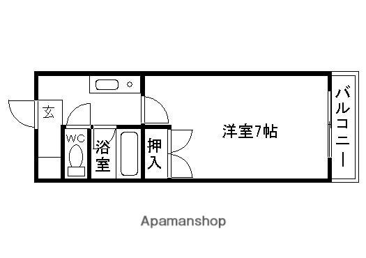 ヴィラ・ファルコーネ(1K/1階)の間取り写真