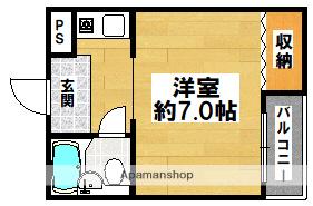 大阪メトロ御堂筋線 なかもず駅(大阪メトロ) 徒歩3分 3階建 築31年(1K/3階)の間取り写真