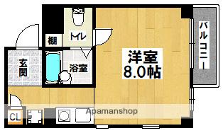 AXIS JUN(ワンルーム/4階)の間取り写真