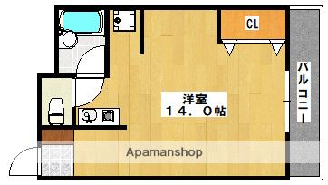 山本レンターマンション(ワンルーム/3階)の間取り写真