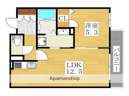 シャーメゾンアラブランコ(1LDK/1階)の間取り写真