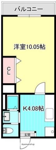三国ヶ丘マンション(1K/3階)の間取り写真