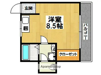 ネオレジデンスサカタ(ワンルーム/2階)の間取り写真