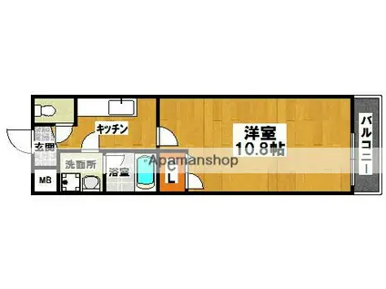 フジパレス堺老松町2番館(1K/1階)の間取り写真