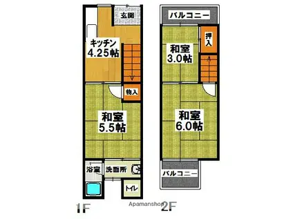 テラスハウス東洋(3K)の間取り写真