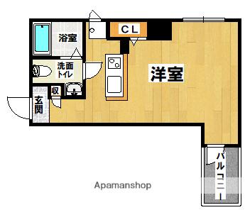 VITA NUOVA 堺(ワンルーム/4階)の間取り写真