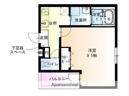 フジパレス堺石津川サウス(1K/3階)の間取り写真