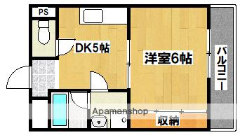 白金マンション(1DK/3階)の間取り写真