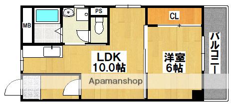 メゾン ド ヒラタ(1LDK/2階)の間取り写真