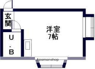 阪堺電気軌道上町線 神ノ木駅 徒歩1分 4階建 築38年(ワンルーム/1階)の間取り写真