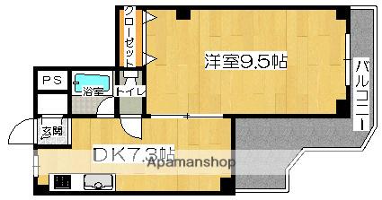阪和線 我孫子町駅 徒歩5分 4階建 築33年(1DK/2階)の間取り写真