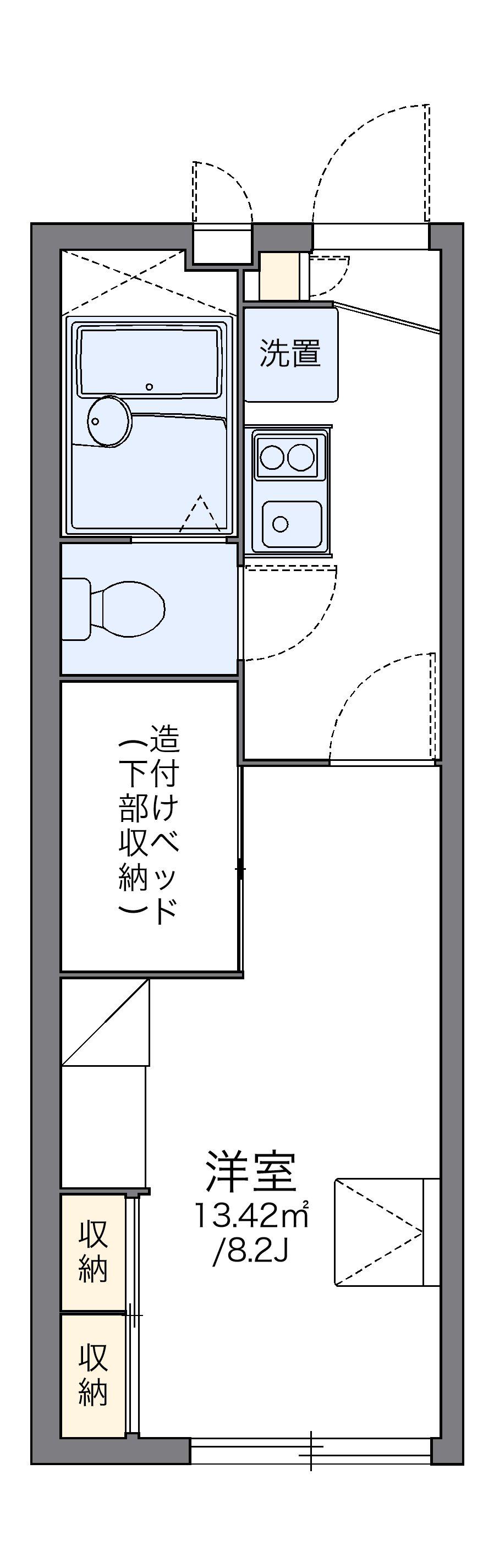 レオパレス北巽駅西(1K/2階)の間取り写真