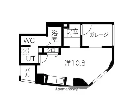 アーバンカーサ難波Ⅲ(ワンルーム/1階)の間取り写真