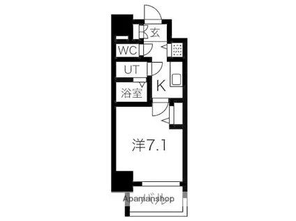 ファステート大阪ドームシティ(1K/13階)の間取り写真
