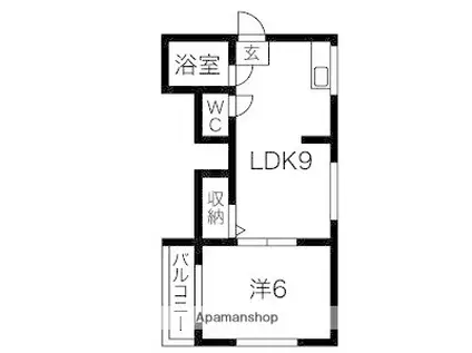 プレアール夕凪Ⅱ(1LDK/3階)の間取り写真