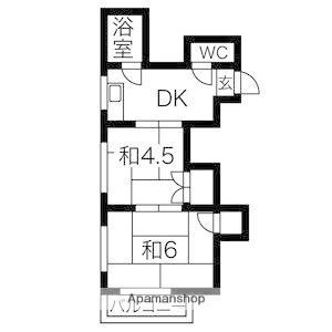 プレアール夕凪Ⅱ(2K/2階)の間取り写真