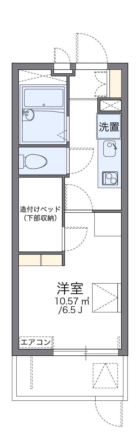 レオパレスタウンコート昭和町(1K/1階)の間取り写真