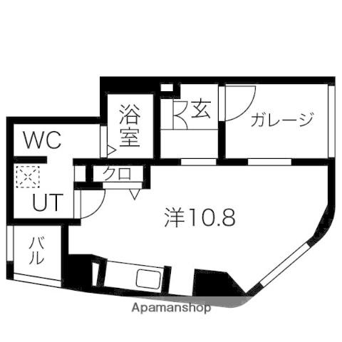 アーバンカーサ難波Ⅲ(ワンルーム/1階)の間取り写真