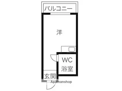 プレアール菱屋西(ワンルーム/4階)の間取り写真