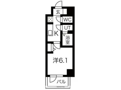 スプランディッド天王寺パークサイド(1K/11階)の間取り写真